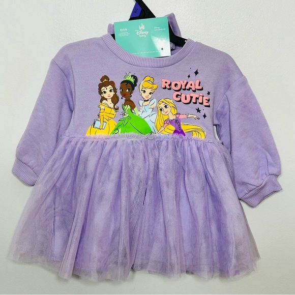 New! Disney Baby 3 Piece Princess Dress Diaper Cover and Headband Bow Set - Picture 3 of 10